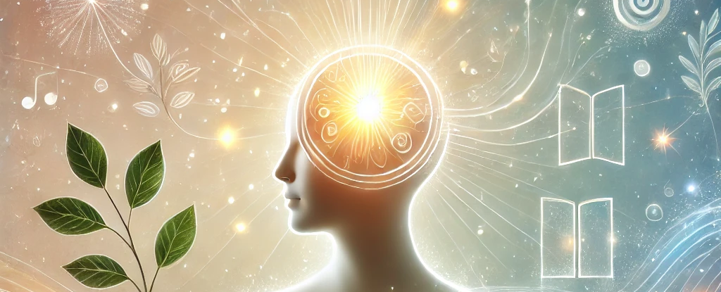 Tête lumineuse avec des liens vers différentes ressources